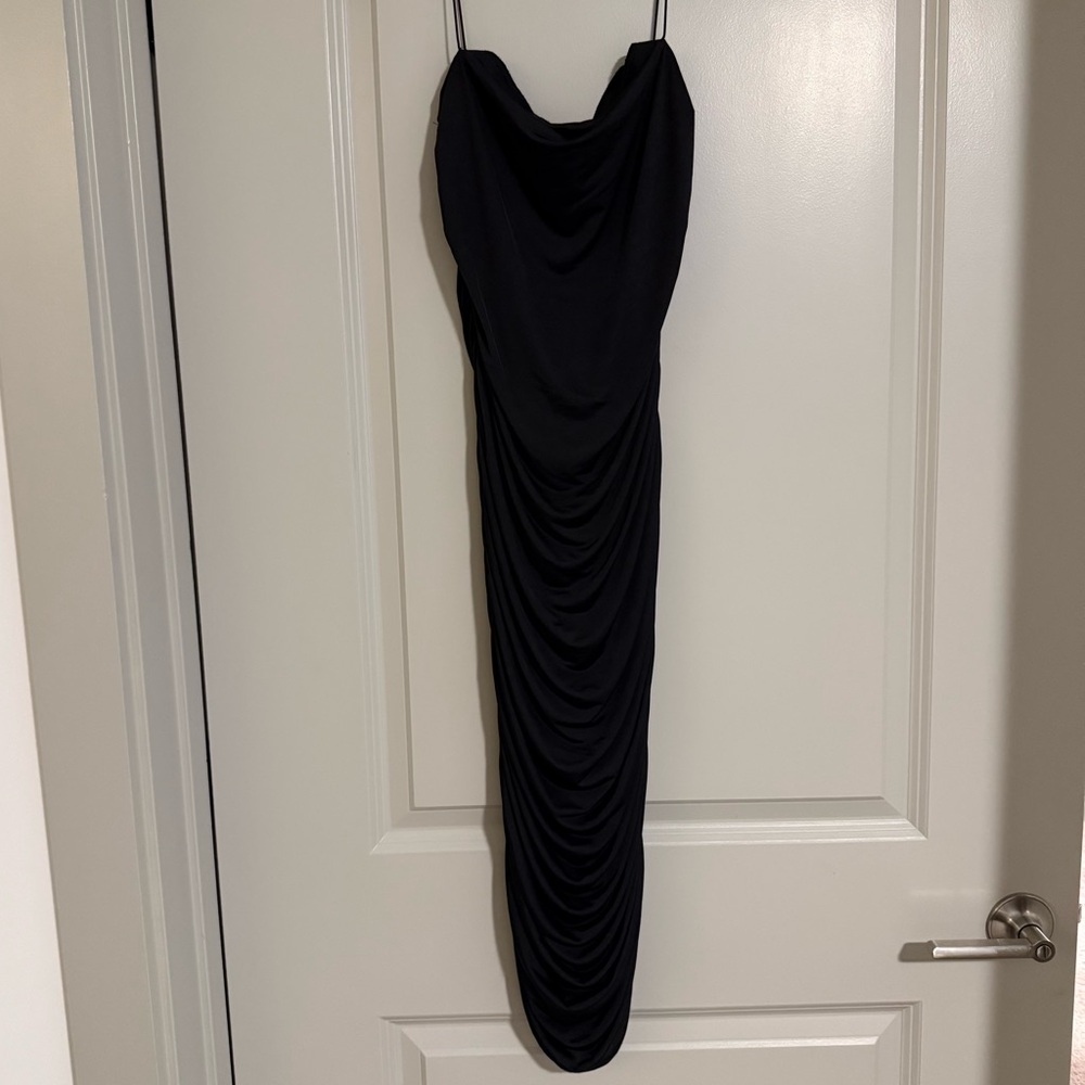 Windsor Double Lined Silk Black Gown